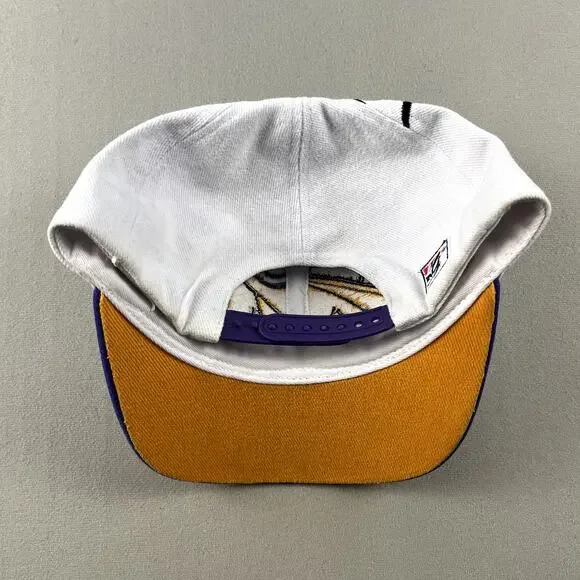 Vintage Minnesota Vikings Hat Snapback White The Game Big Logo NFL Football 90s - Picture 5 of 12